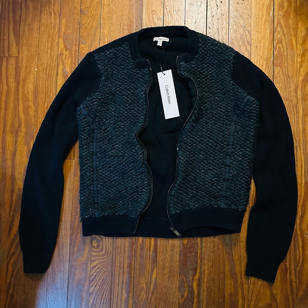 🆕 Calvin Klein Black Sweater Jacket